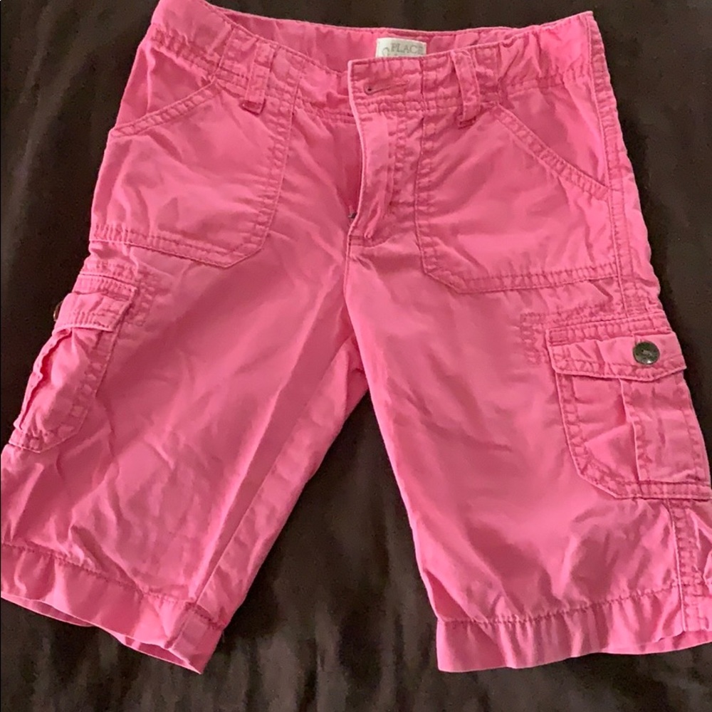 Girls pink shorts, 6 pockets, size 6x/7